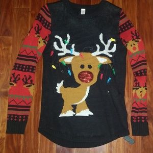 Reindeer Light-up Christmas sweater